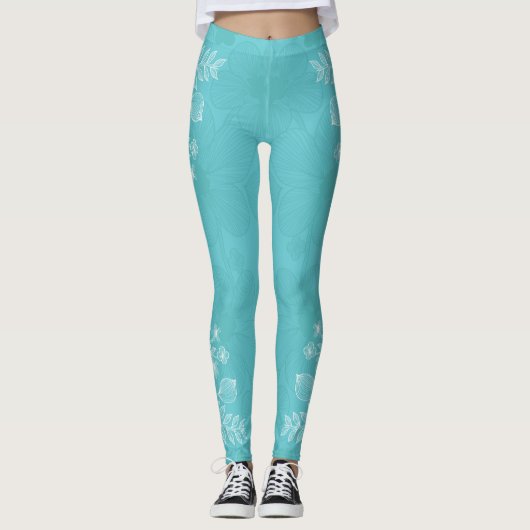 Décor Fleur 25 Leggings (Devant)