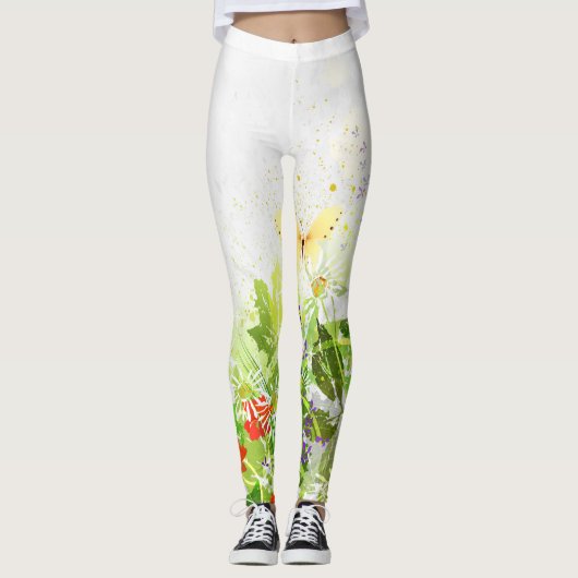 Décor Fleur 30 Leggings (Devant)