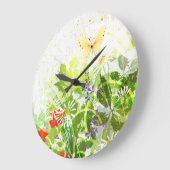 Décor Fleur 30 Murs Horloges & Options Numériques (Angle)