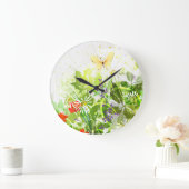 Décor Fleur 30 Murs Horloges & Options Numériques (Maison)