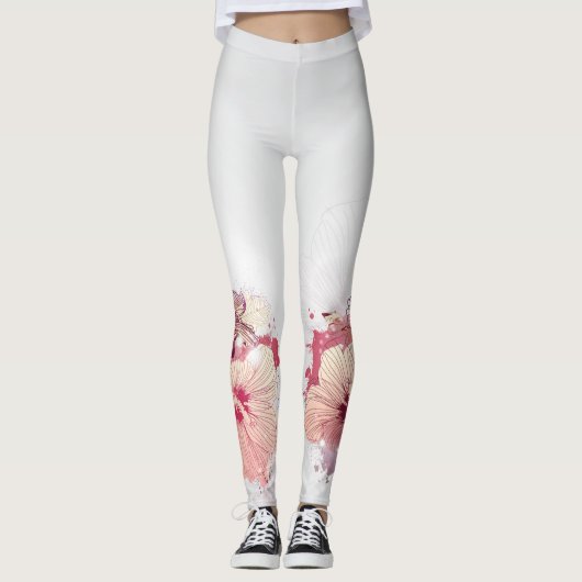 Décor Fleur 56 Leggings (Devant)