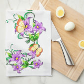 Décor Fleur 5A Serviette de cuisine (Quart Plié)