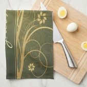 Décor Fleur 6 Serviette Cuisine (Quart Plié)