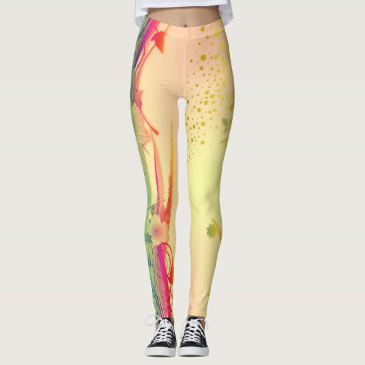 Décor Fleur 79 Leggings (Devant)