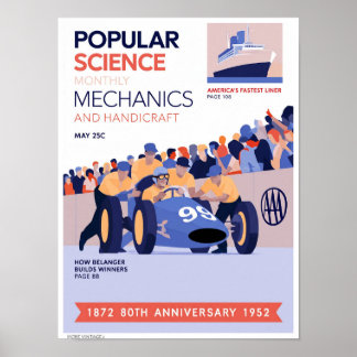 DECOR: ILLUSTRATIE UIT VINTAGE-TIJDSCHRIFT POSTER