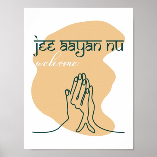 Décor intérieur - Poster "Jee Aayan Nu" (Bienvenue (Devant)