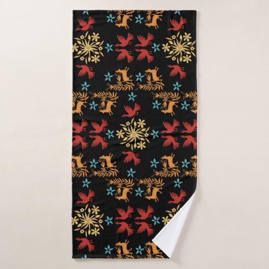 Décor mexicain Otomi (Serviette de bain)