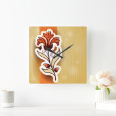Décor moderne avec fleurs, horloge murale (Maison)