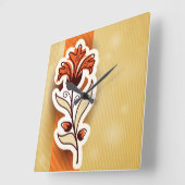 Décor moderne avec fleurs, horloge murale (Angle)