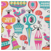 Décor moderne du milieu du siècle Tissu de Noël (Fermer)