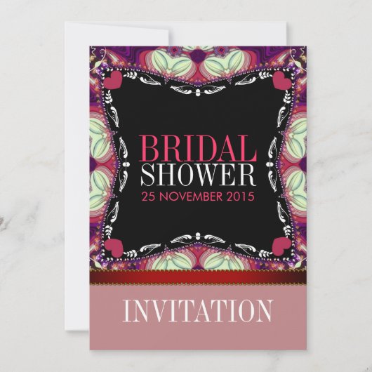 Décor Moderne Style Fête des mariées Invitation (Devant)