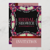 Décor Moderne Style Fête des mariées Invitation (Devant / Derrière)