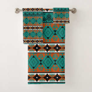 décor motif aztèque mignon Ensemble de serviette