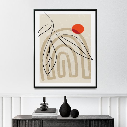 Décor Mur Abstrait, Toile Boho