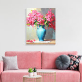 Décor mural en toile de Bougainville (Insitu(Salon))
