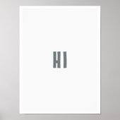 Décor murale pour enfants "HI" Poster (Devant)