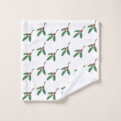 Décor Noël Holly Décor Cadeau Serviette de bain (Gant de toilette)