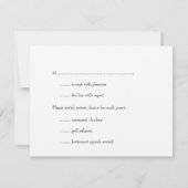 Décor noir cadre mariage RSVP boîtier de réponse R (Dos)