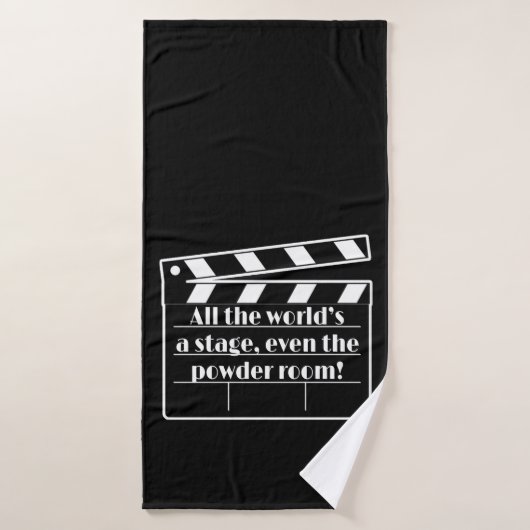 Décor noir et blanc de Bath de drame de théâtre (Serviette de bain)