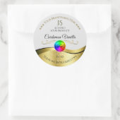 Décor or Wavy sur logo gris clair Étiquette de mon (Sac)