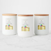 Décor or Wavy sur logo gris clair Étiquette de mon (Bouteilles)