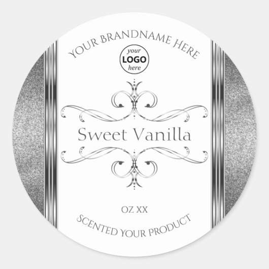 Décor oré Étiquette avec logo (Devant)