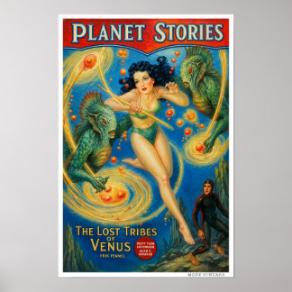 DECOR: OUDERE SCIENCE-FICTION TIJDSCHRIFTOMSLAG POSTER