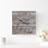 Décor personnalisé Rustic Lake House, horloge (Maison)