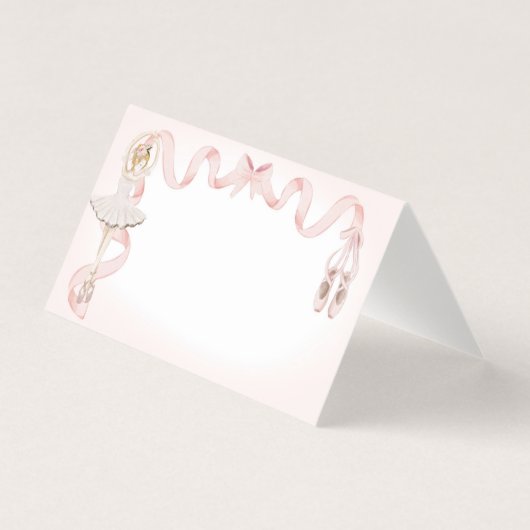 Décor Pink Little Ballerina Place Card (Front)