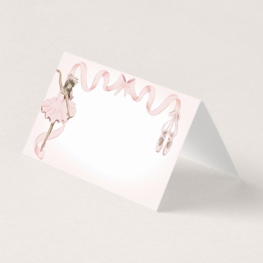 Décor Pink Little Ballerina Place Card (Front)