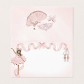 Décor Pink Little Ballerina Place Card (Outside Unfolded)