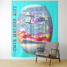 DECOR_Room_CUTE MOTHER GIFT_BLUE_RMDESIGNFLO55 Wandkleed