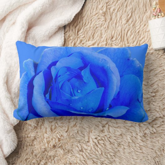 Décor rose Coussin bleu Rose Coussin (Couverture)