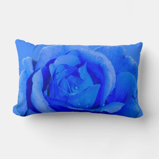 Décor rose Coussin bleu Rose Coussin (Recto)