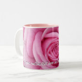 Décor rose personnalisé rose de tasse de café de (Devant gauche)