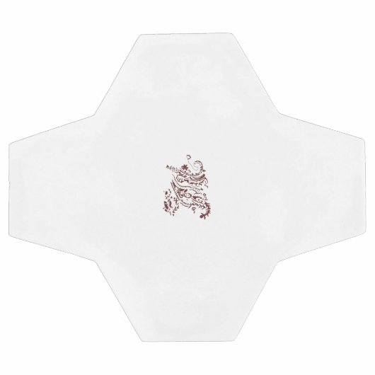 Décor rouge orangé (Plat)