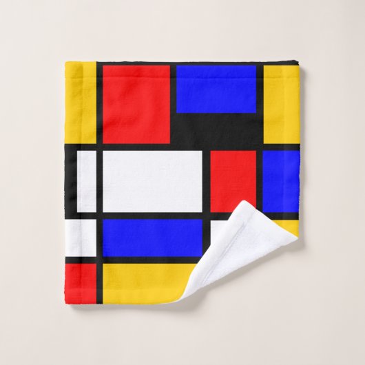 Décor Style Art Mondrian (Gant de toilette)