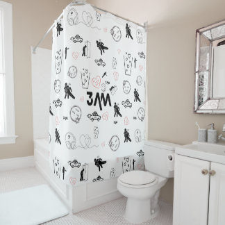 Décor tendance Doodle Art Shower rideau 3h