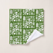 Décor traditionnel nordique de Noël (Gant de toilette)