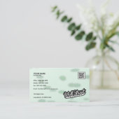 Décor vert / Design Carte de visite bio (Debout devant)