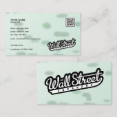 Décor vert / Design Carte de visite bio (Devant / Derrière)