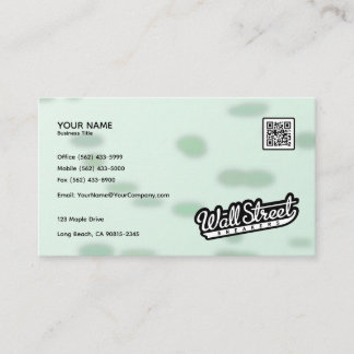 Décor vert / Design Carte de visite bio