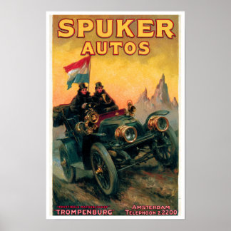 DECOR: VINTAGE AUTOMOBIEL PRINT