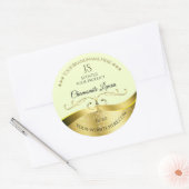 Décor Wavy Gold Deluxe Étiquette Monogramme jaune  (Enveloppe)