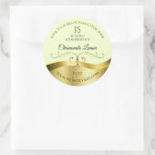 Décor Wavy Gold Deluxe Étiquette Monogramme jaune  (Sac)