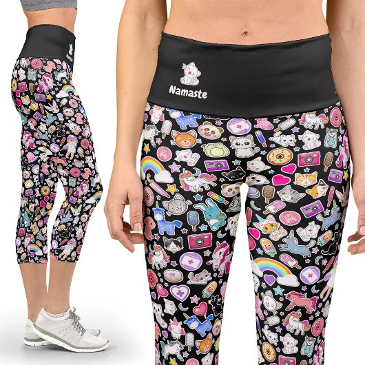 Décora japonaise Kawaii Capri Leggings yoga
