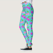 Decora Kei Regenboog Kersenpatroon Leggings (Links)