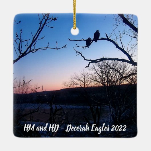 Decorah Eagles Keramisch Ornament (Achterkant)