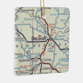 Decorah Iowa  kaart Keramisch Ornament (Rechts)