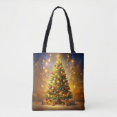 Decorated Christmas Tree Tote Bag (Devant)
